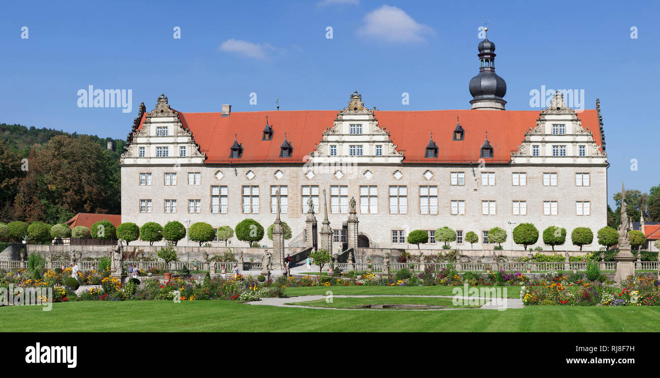 Schloss Weikersheim, Weikersheim, Romantische Straße, Taubertal, Main Tauber Kreis, Baden-Württemberg, Deutschland Stockfoto