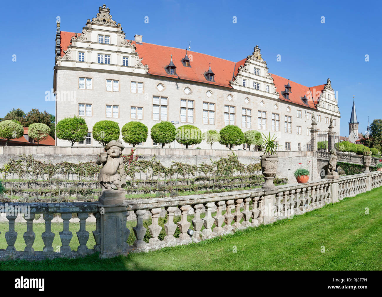 Schloss Weikersheim, Weikersheim, Romantische Straße, Taubertal, Main Tauber Kreis, Baden-Württemberg, Deutschland Stockfoto