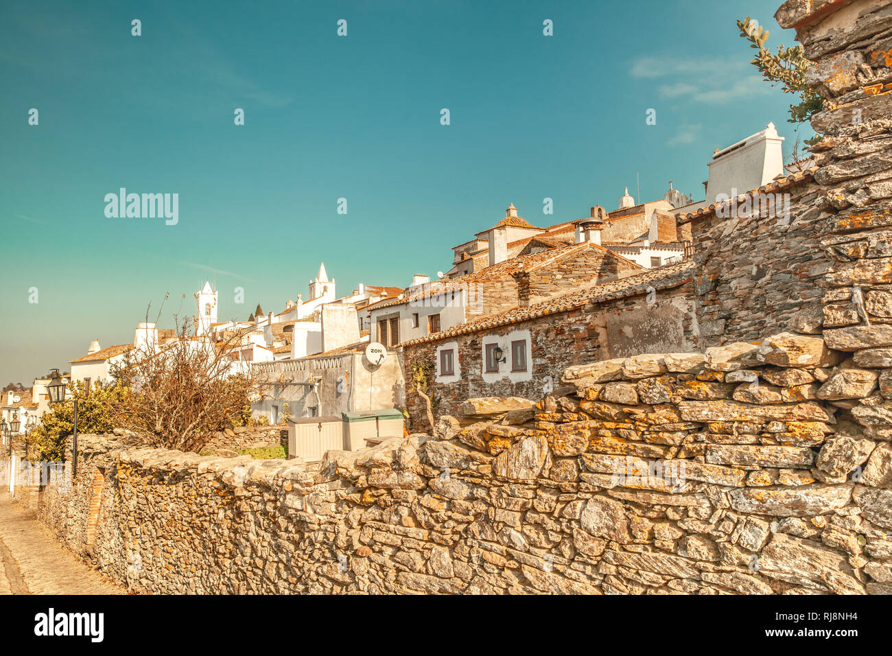 Mittelalterliches Dorf Monsaraz im Alentejo Portugal reisen Europa Stockfoto