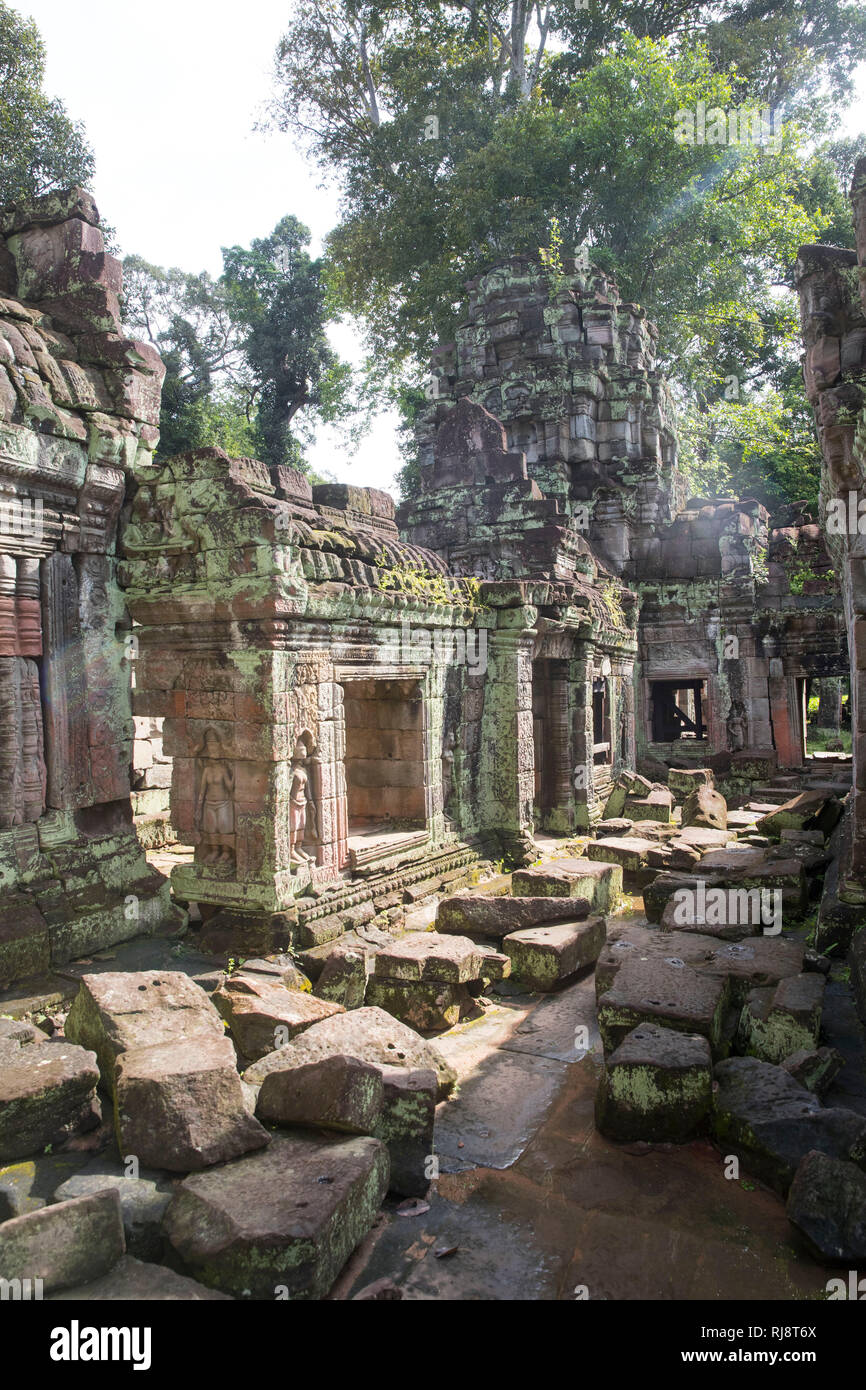 Siem Reap, Angkor, Stadt Angkor Thom, ehemalige Stadt sterben sterben damals Größe von Manhattan hatte, heute eine touristische Sehenswürdigkeit und Großteils Stockfoto