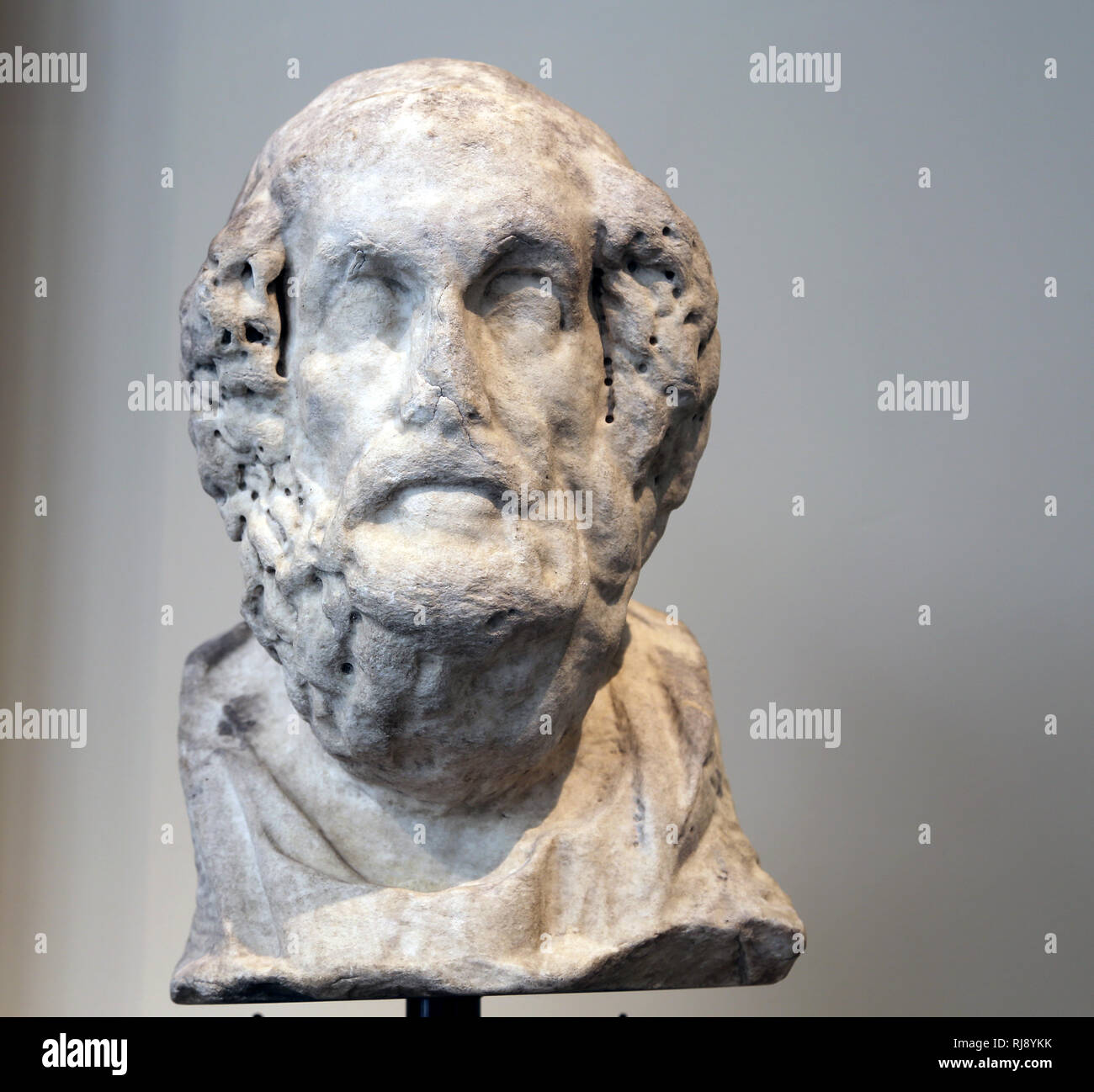 Portrait der antiken griechischen Dichter Homer, der legendäre Autor der Illiad und der Odyssee. Stockfoto