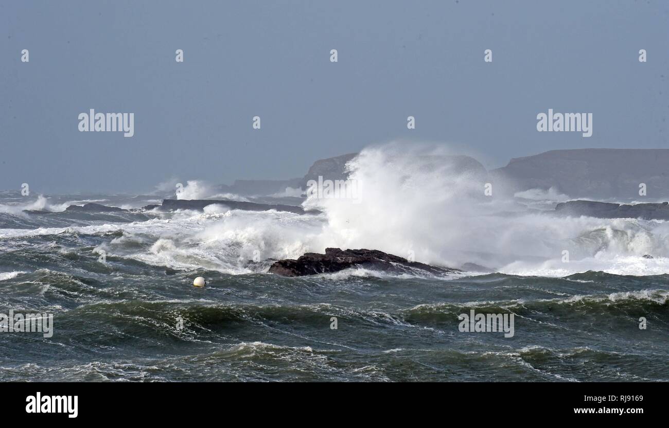 Treaddur Bay auf morgen Mittwoch, 19. September 2018. Stockfoto