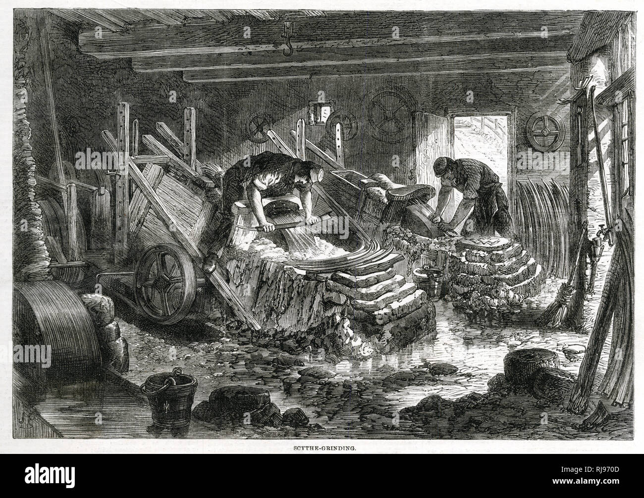 Sheffield Steel produziert 1866 Stockfoto