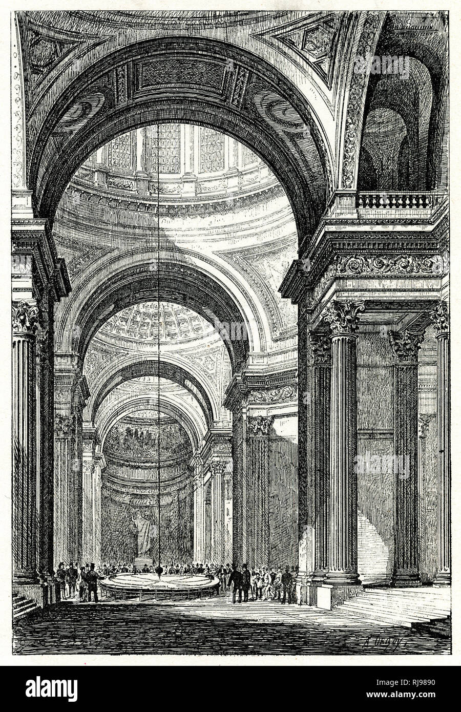 FOUCAULT-DEMO, 1851 Stockfoto