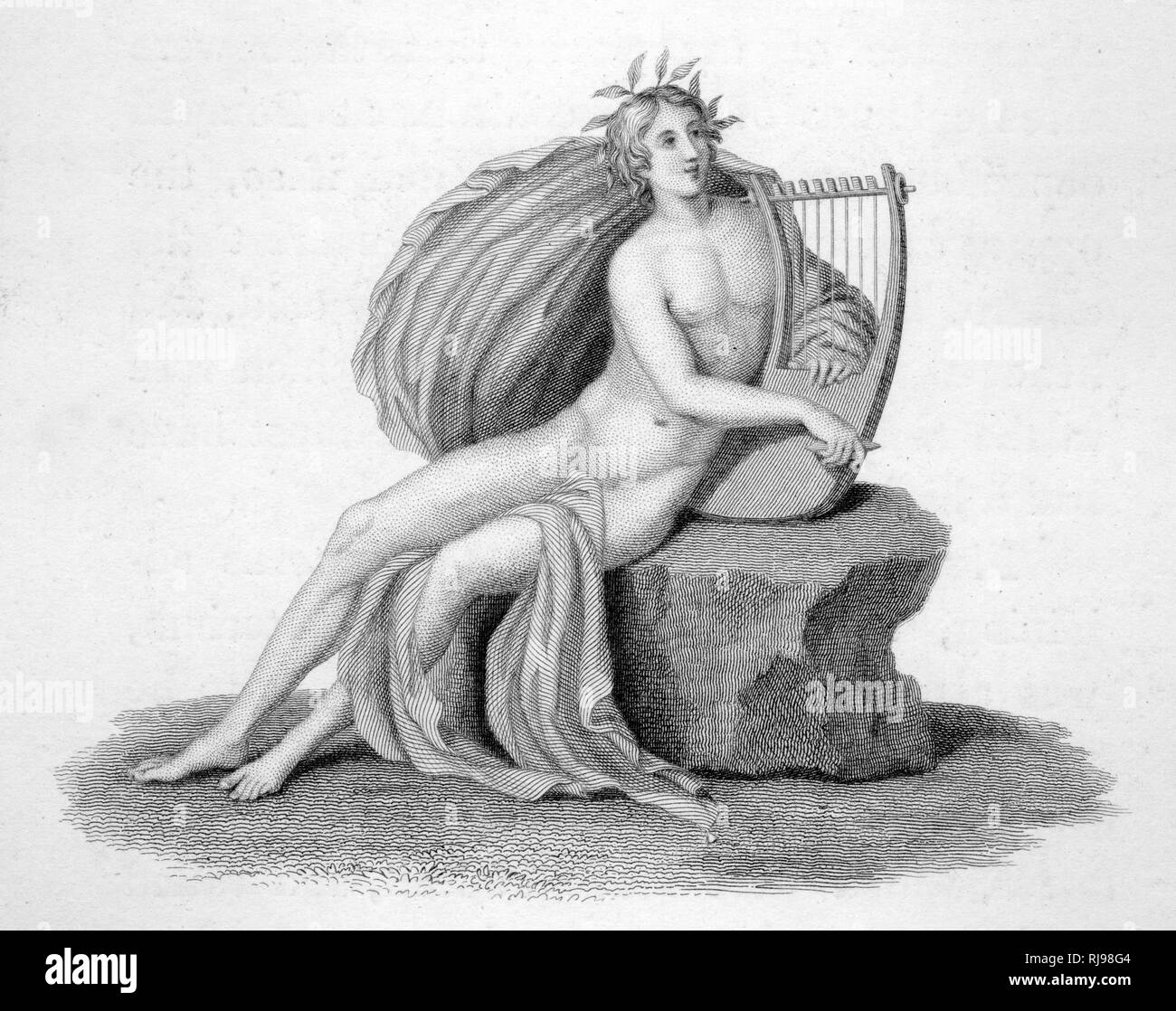 APOLLO UND SEINE LYRE Stockfoto