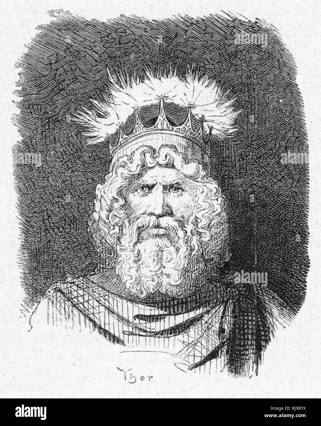 Thor, an zweiter Stelle in der comand unter den Asen (nordischen Götter)  nach Odin. Thor ist der Gott des Donners und Herrscher des Himmels  Stockfotografie - Alamy