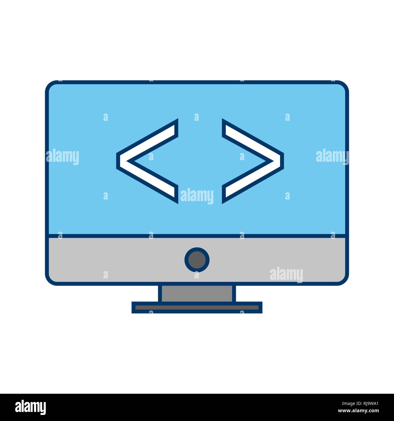 Vector Code Optimierung Symbol Stockfoto