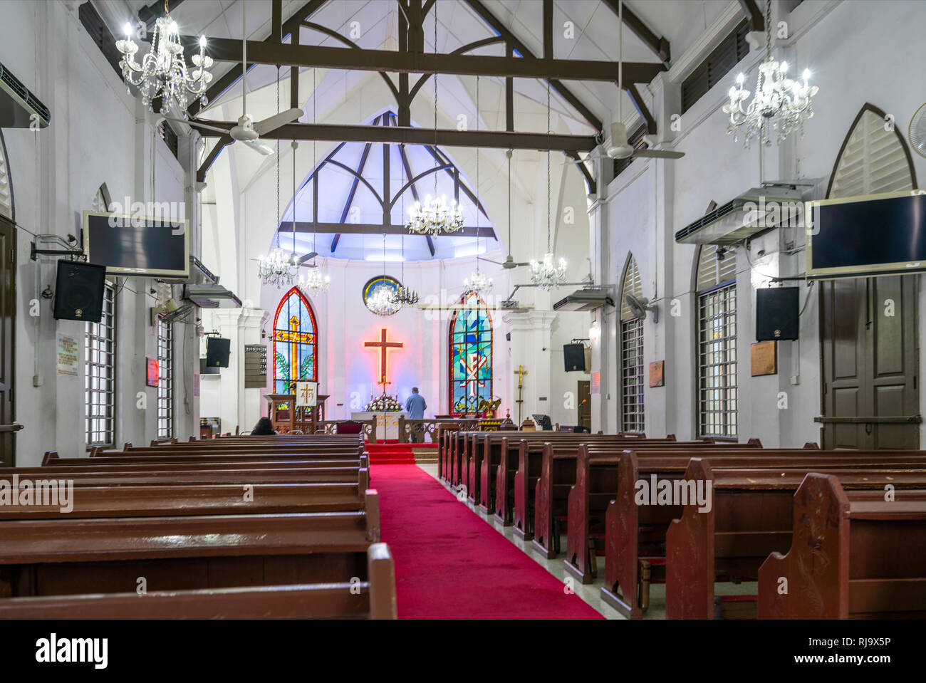 Im Blick auf die Evangelisch-lutherische Zion Dom in Kuala Lumpur, Malaysia Stockfoto