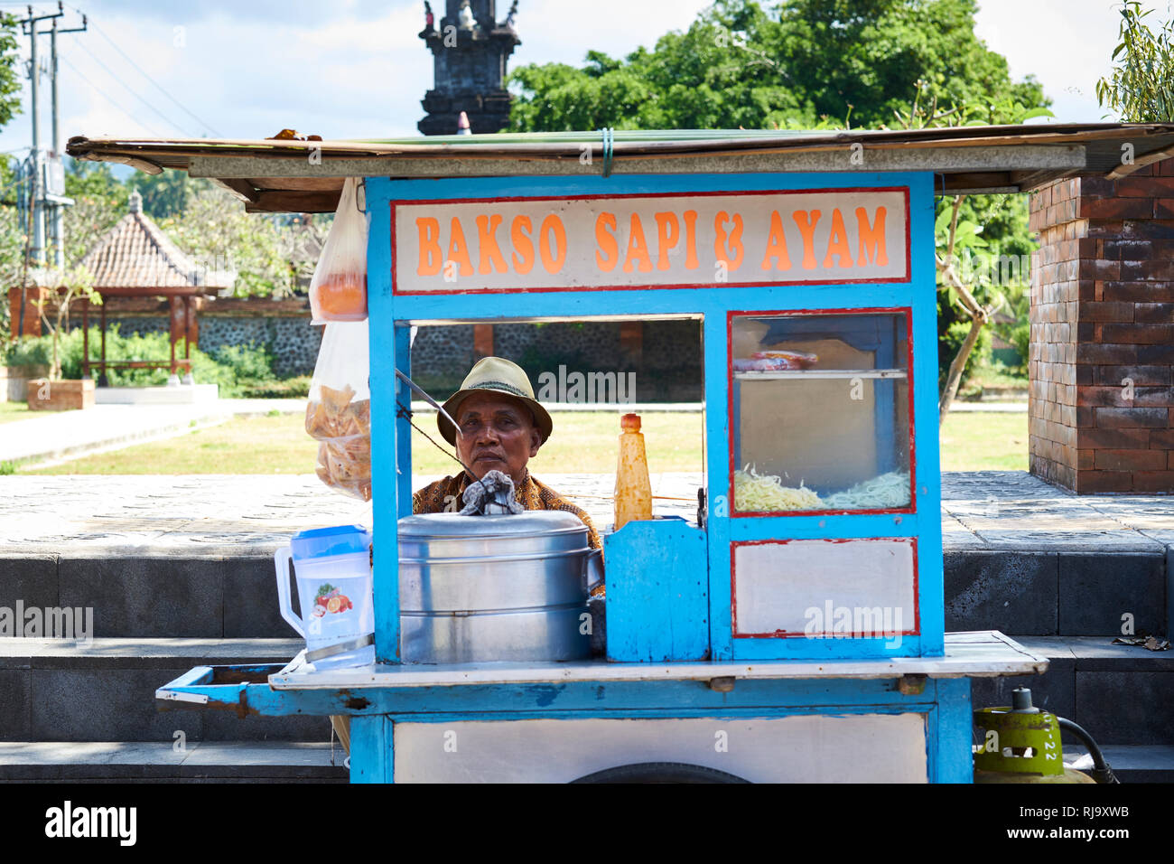 Snack stand in Bali, Indonesien, Südostasien Stockfoto