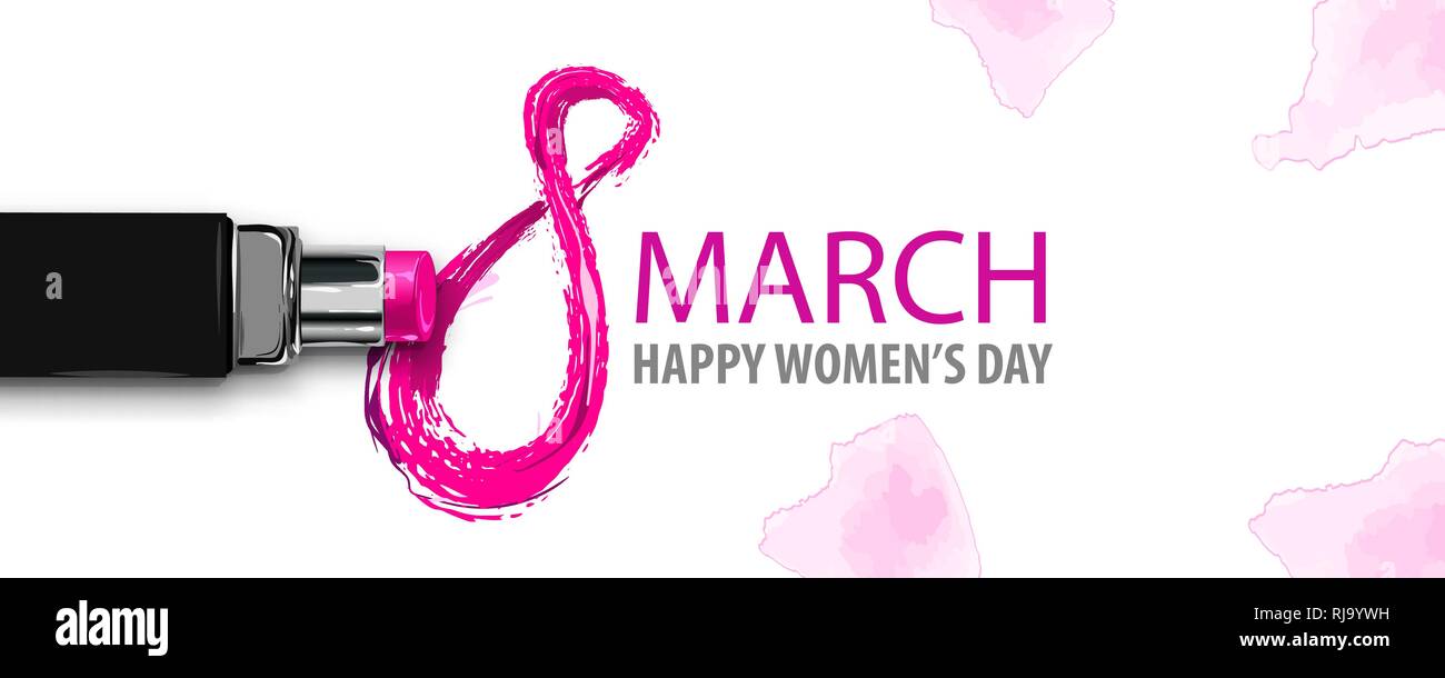 8. März gerne Frauen Mode Tag Stock Vektor