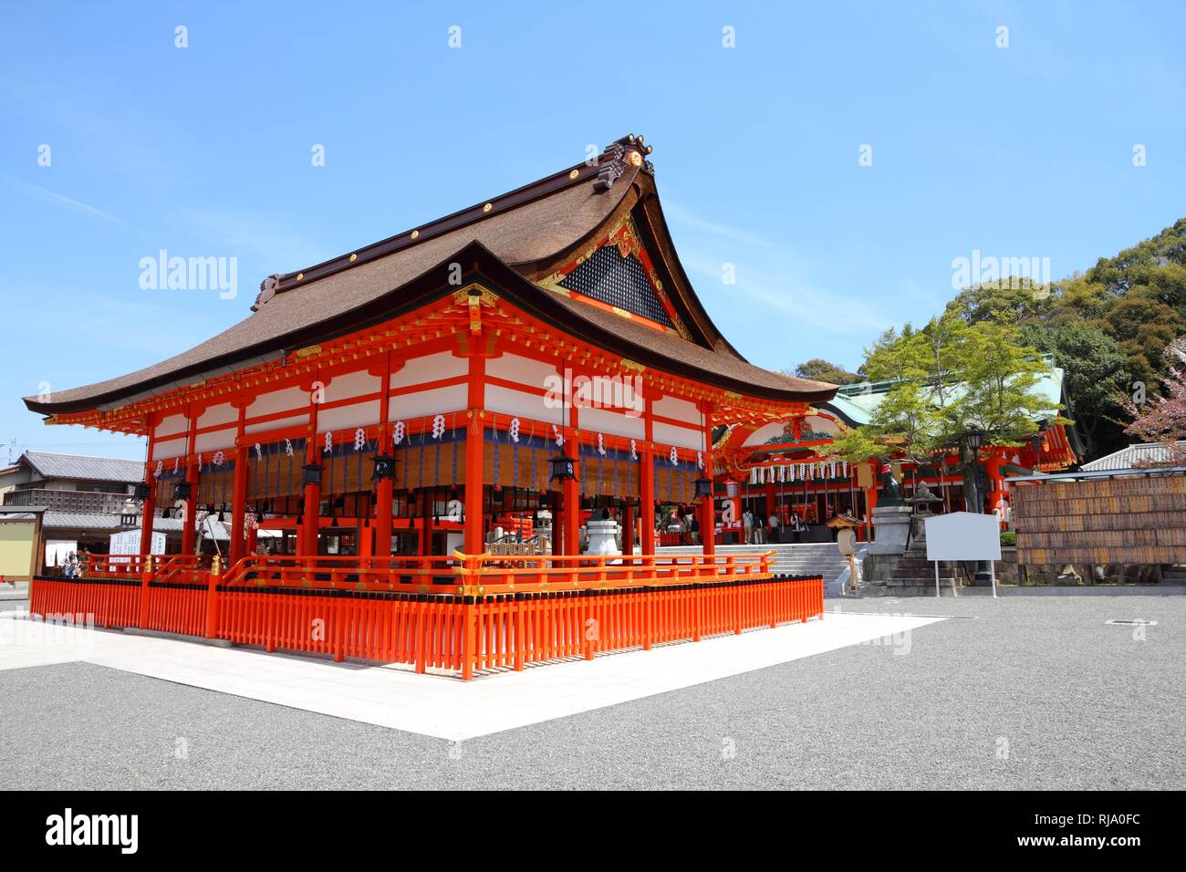Fushimi Inari-Taisha-Schrein in Kyoto Präfektur Japans. Berühmte Shinto Schrein. Stockfoto
