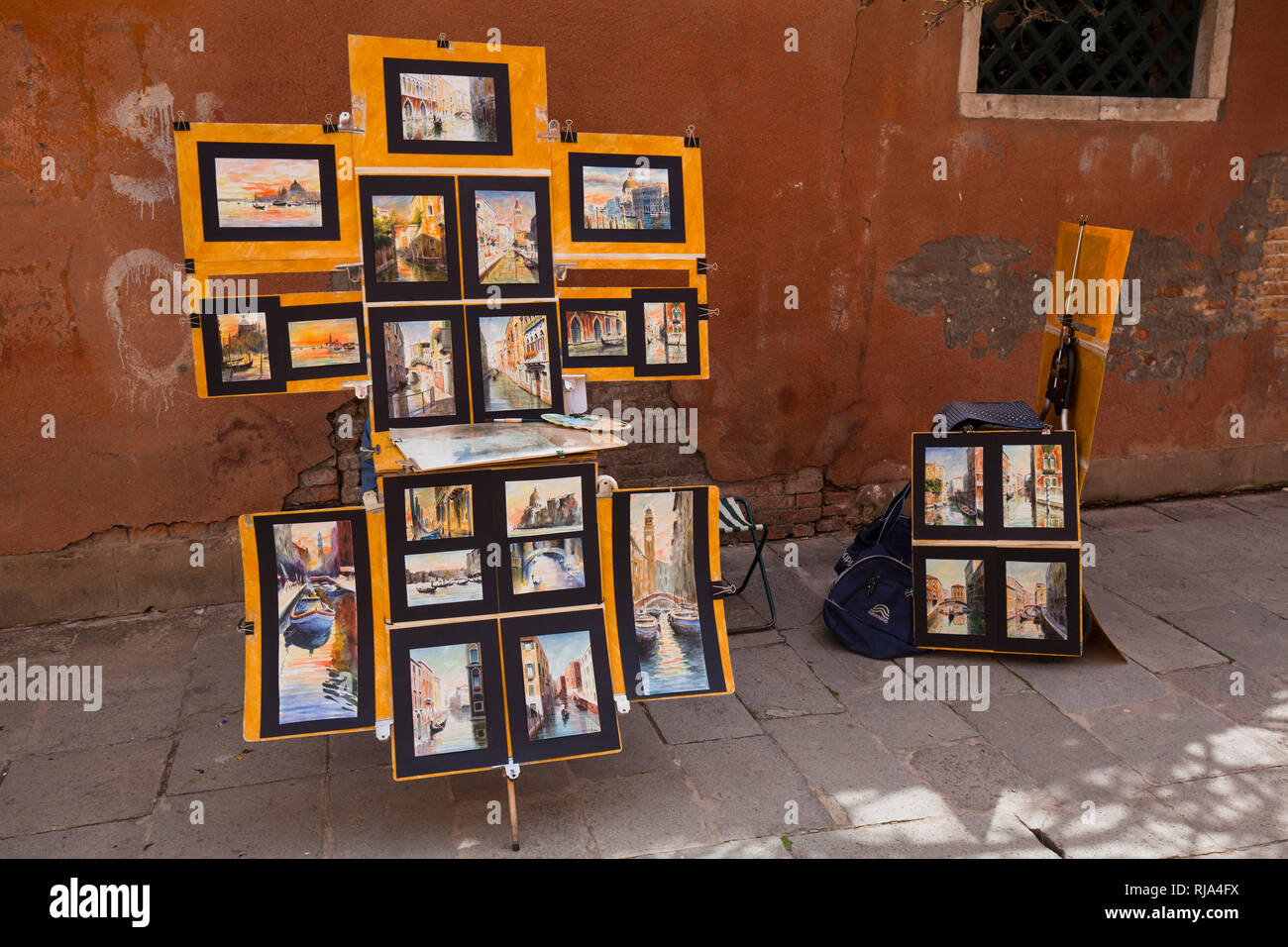 Bilder von Venedig in der Straße Verkauf in Venedig Stockfoto