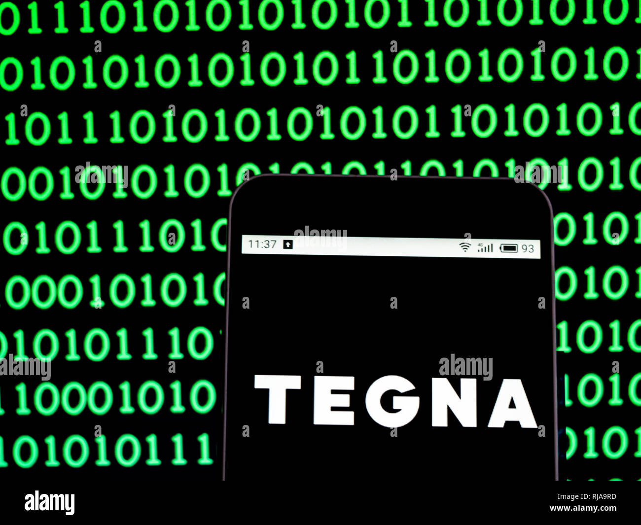 TEGNA Inc. Broadcasting Company Logo auf dem Smartphone angezeigt Stockfoto