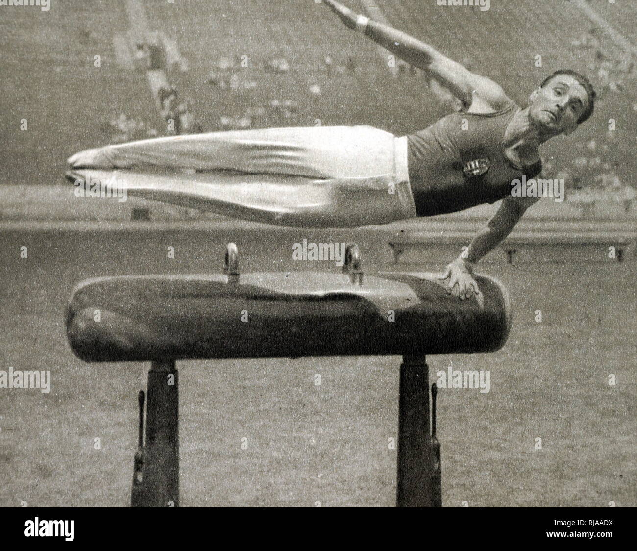 Foto von Istvan Pelle (1907 - 1986) im Jahr 1932 Olympische Spiele. Stockfoto