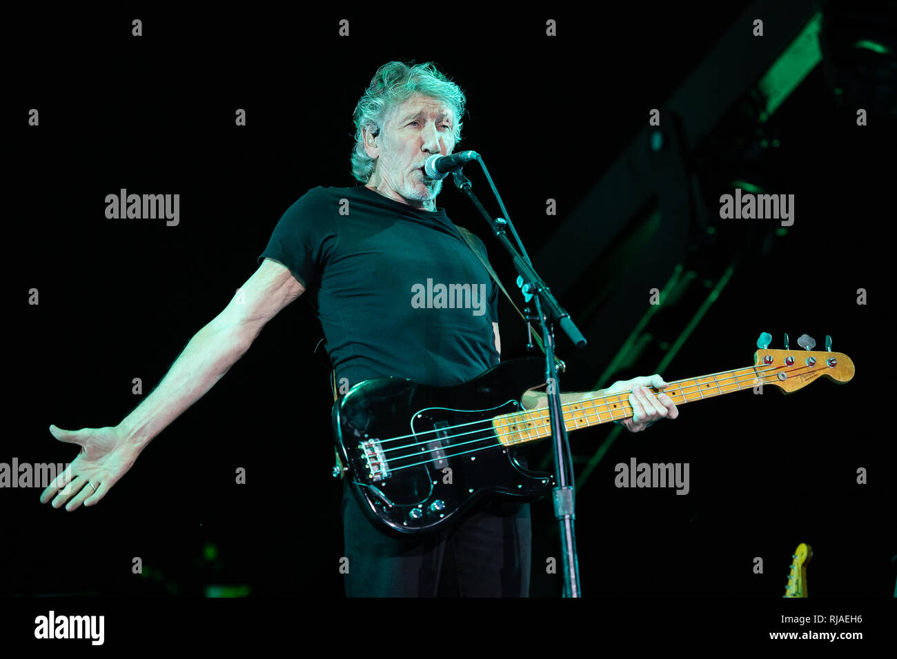 Lucca, Italien. 11. Juli 2018. Italien, Lucca: Sänger Roger Waters (Pink Floyd) führt live auf der Bühne bei Lucca Summer Festival 2018 für "Uns + Sie" Tour 2018 Stockfoto