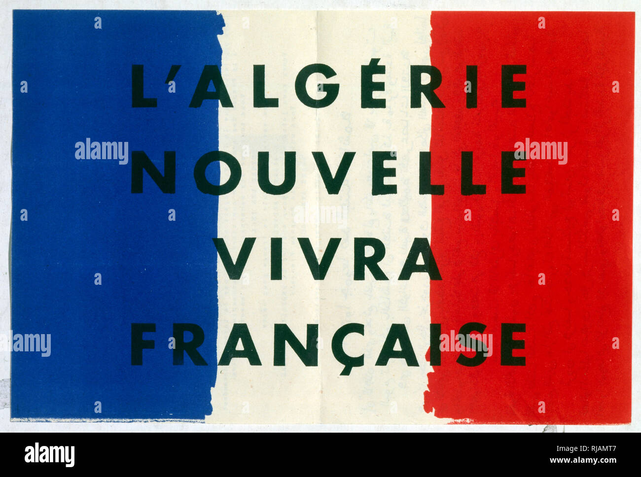 Franzosische Propaganda Poster Mit Frankreich Und Algerien Ungebundene Wahrend Des Algerischen Unabhangigkeitskrieg Der Algerienkrieg Auch Bekannt Als Der Algerischen Unabhangigkeit Oder Die Algerische Revolution War Ein Krieg Zwischen Frankreich Und