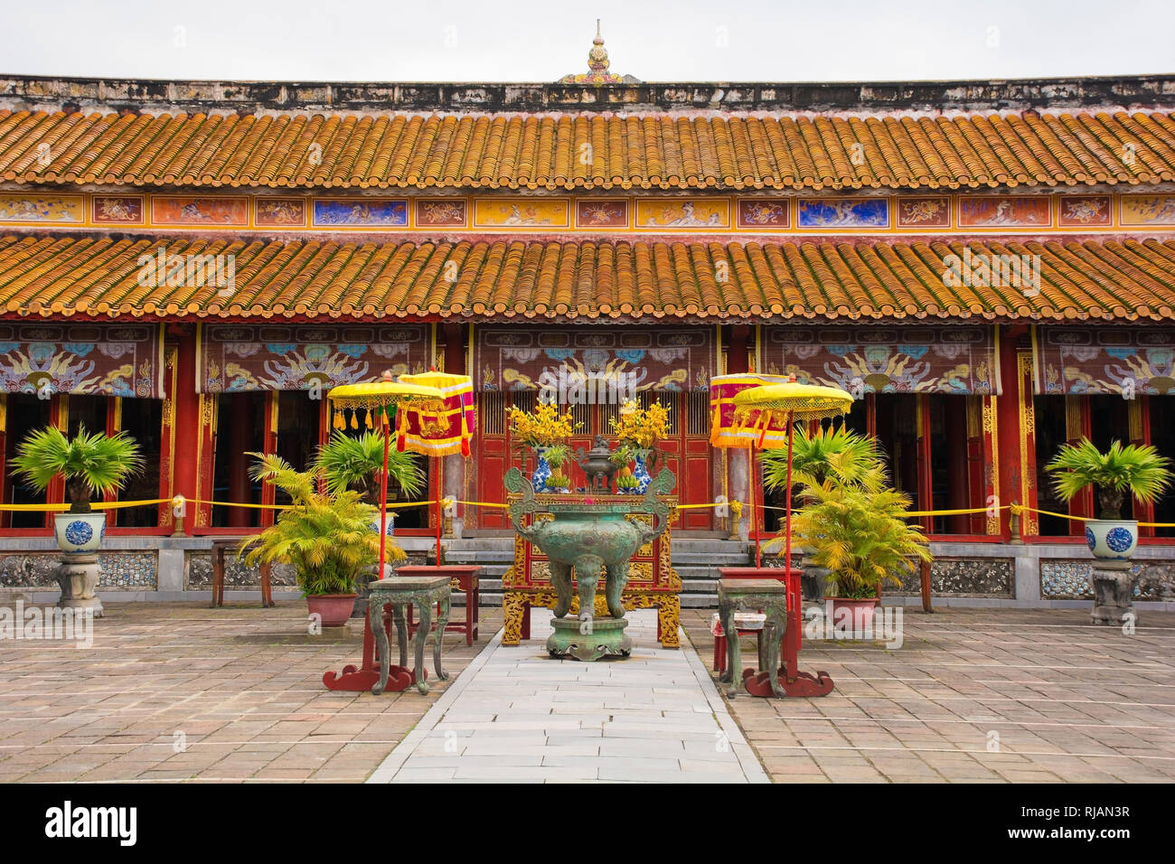 Die Mieu Tempel in der Kaiserstadt, Hue, Vietnam Stockfoto