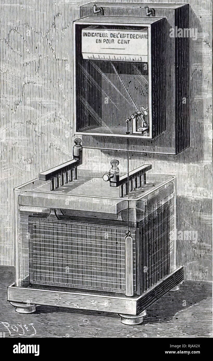 Eine Gravur, Roux's Messgerät zur Prüfung des Druckspeichers. Pierre Paul Emile Roux (1853-1933), ein französischer Arzt, Bakteriologe und Immunologe. Vom 19. Jahrhundert Stockfoto