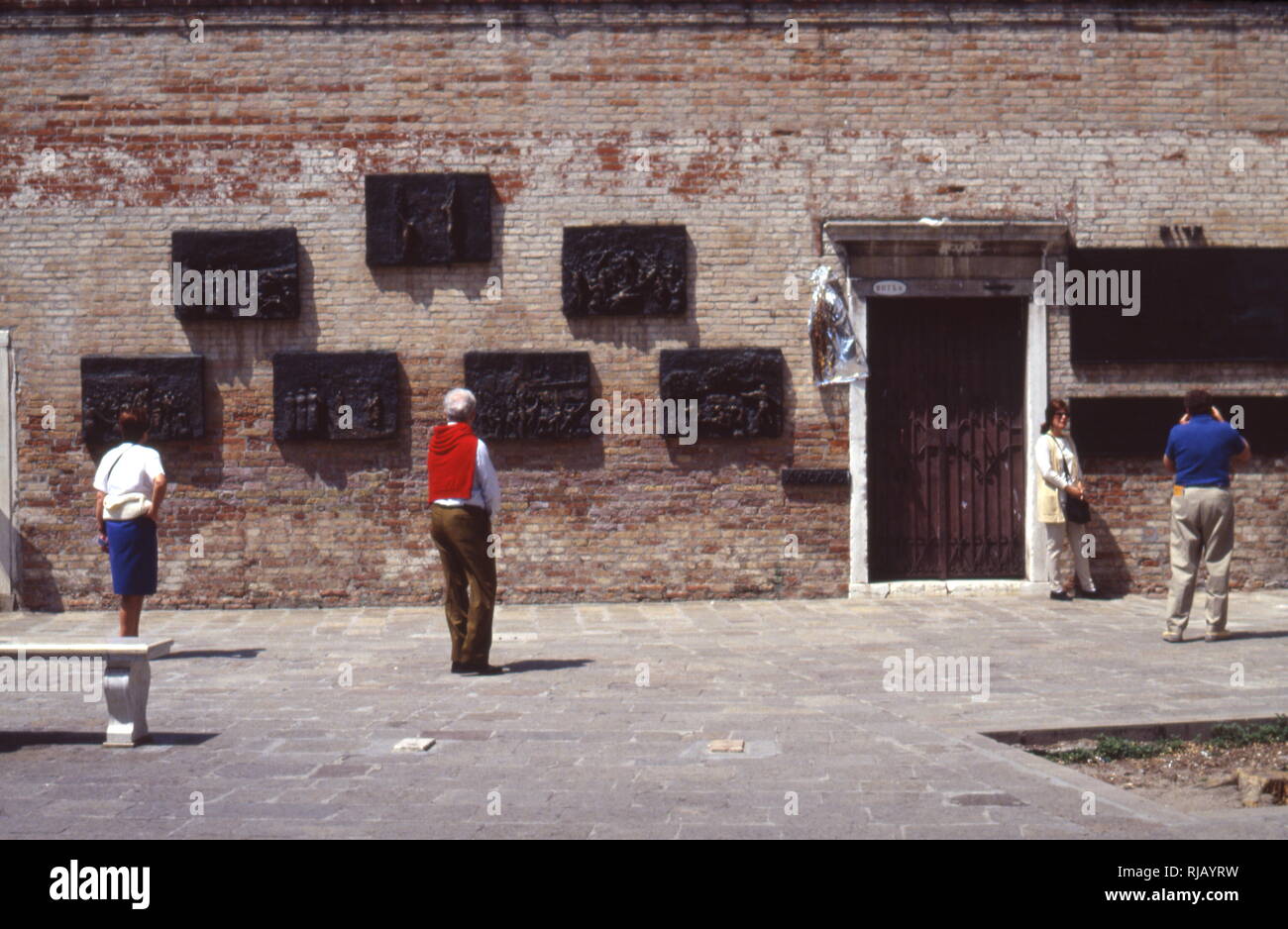 Holocaust mahnmal auf dem ghetto nuovo square Fotos und Bildmaterial