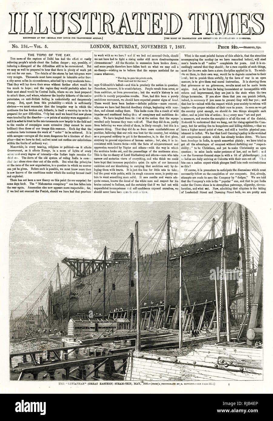 Leviathan wurde später als „SS Great Eastern“ bezeichnet Stockfoto