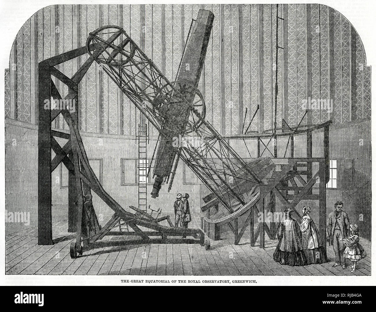 Greenwich Observatory - Great Äquatorial 1861 Stockfoto