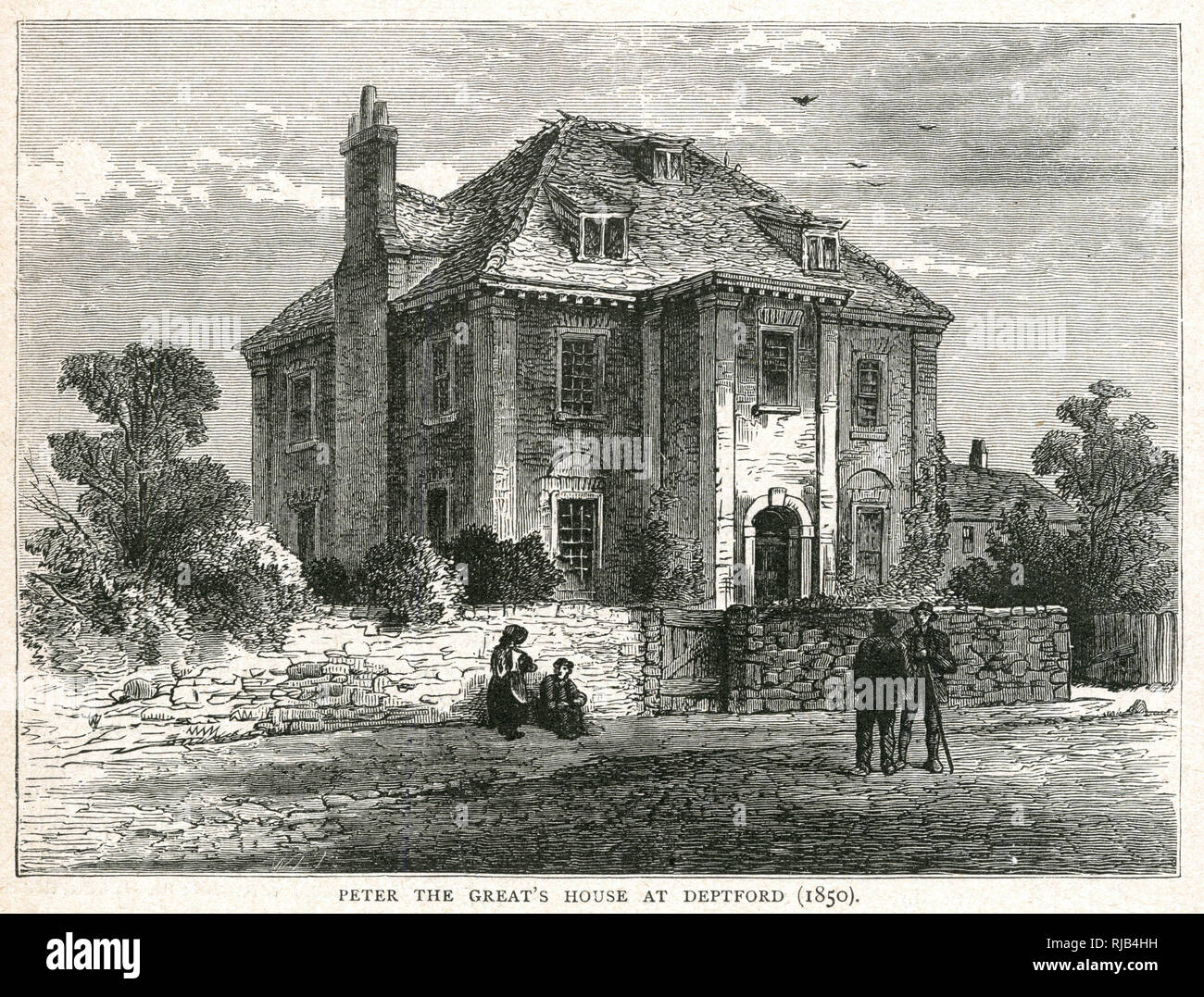 Peter das große Haus in Deptford 1850 Stockfoto