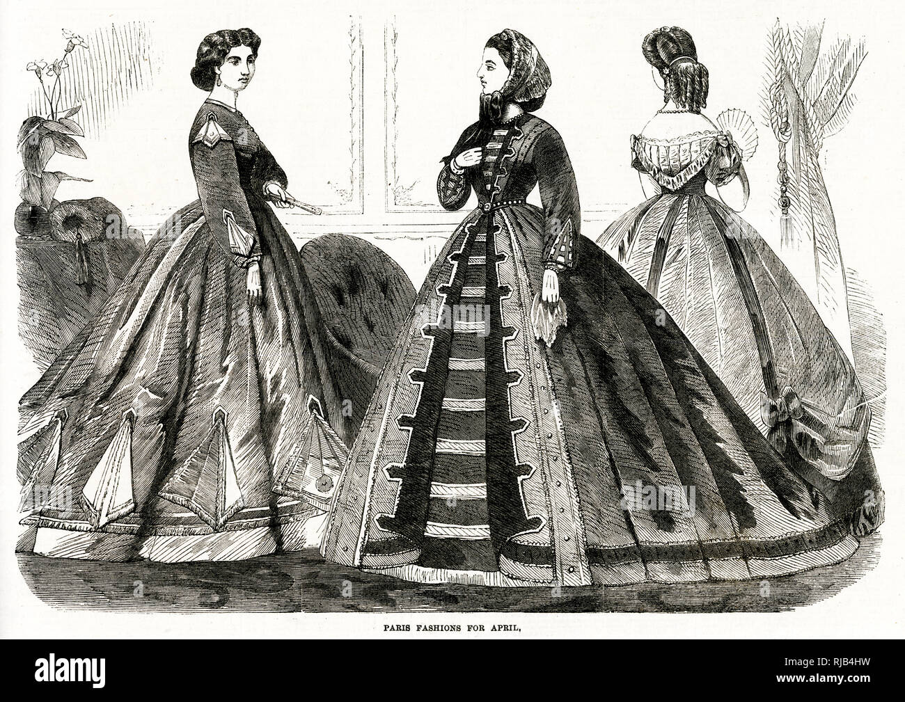 Moden für April 1865 Stockfoto