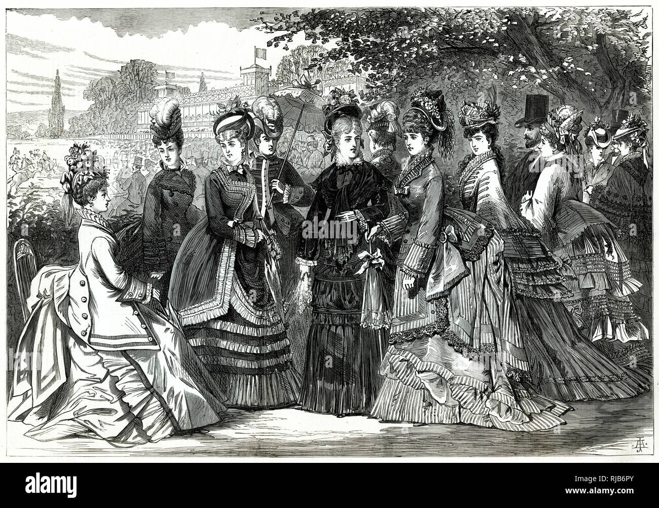 Paris Frühlingsmode 1874 Stockfoto