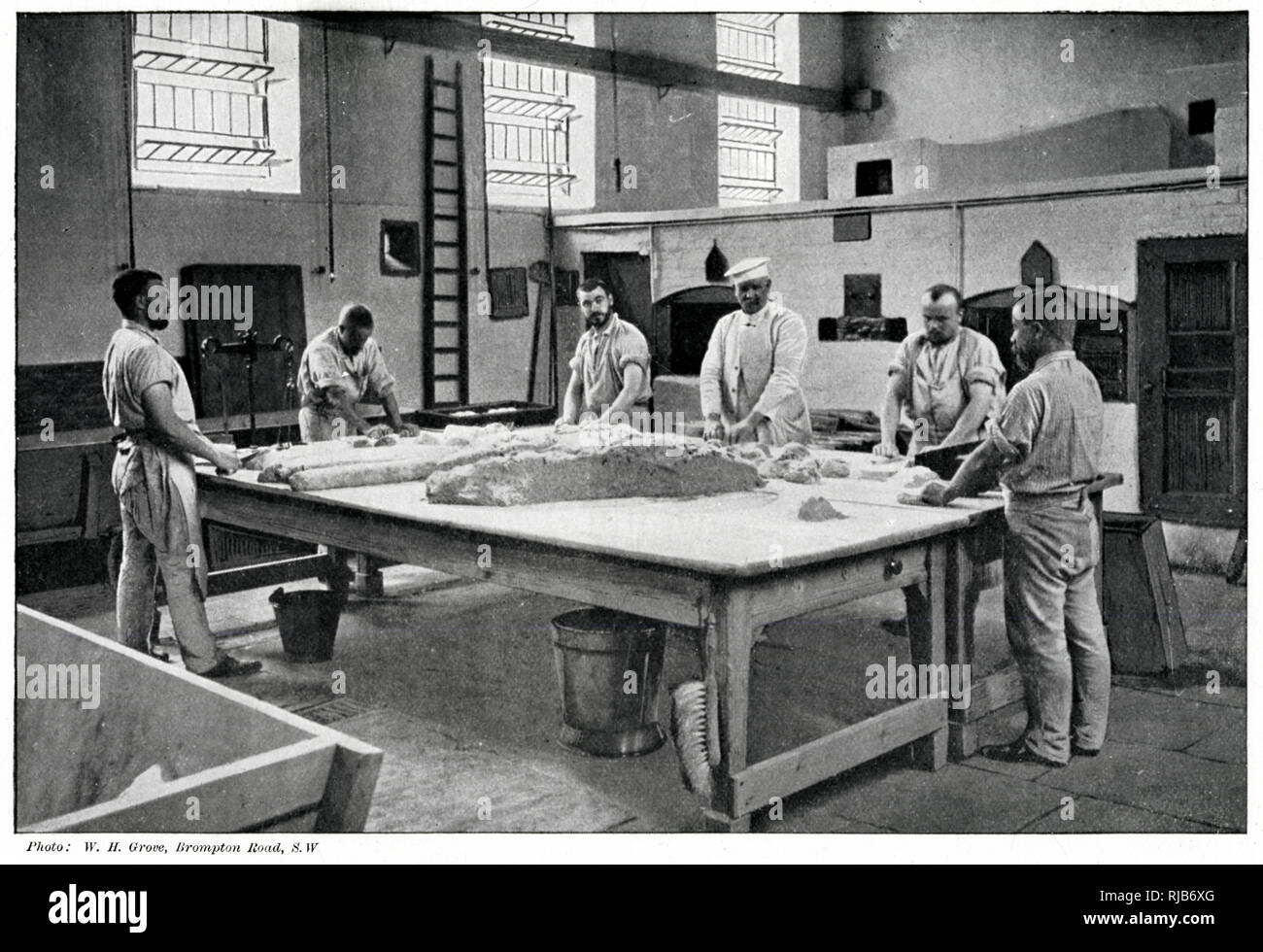 Bäckerei im Wurmholz-Scrubbs-Gefängnis 1895 Stockfoto