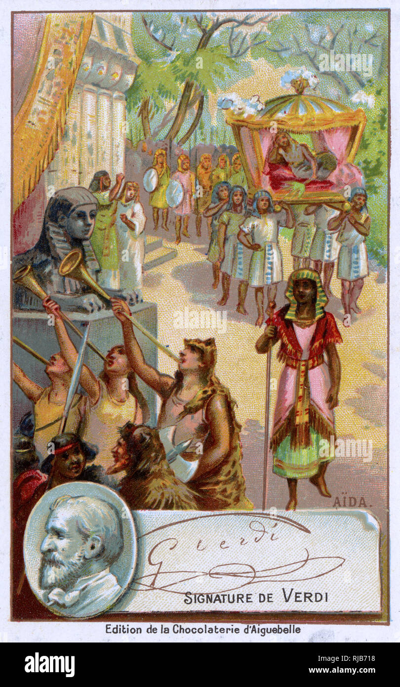 Szene aus der Oper Aida von Giuseppe Verdi Stockfoto