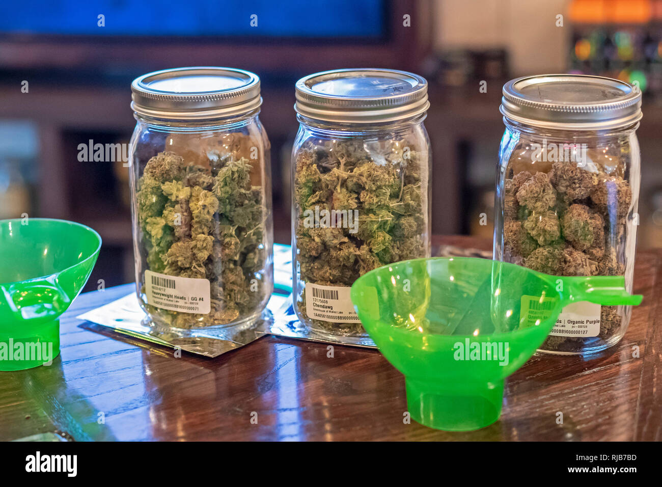 Walled Lake, Michigan - das Gewächshaus medizinischen Marihuana Dispensary. Stockfoto