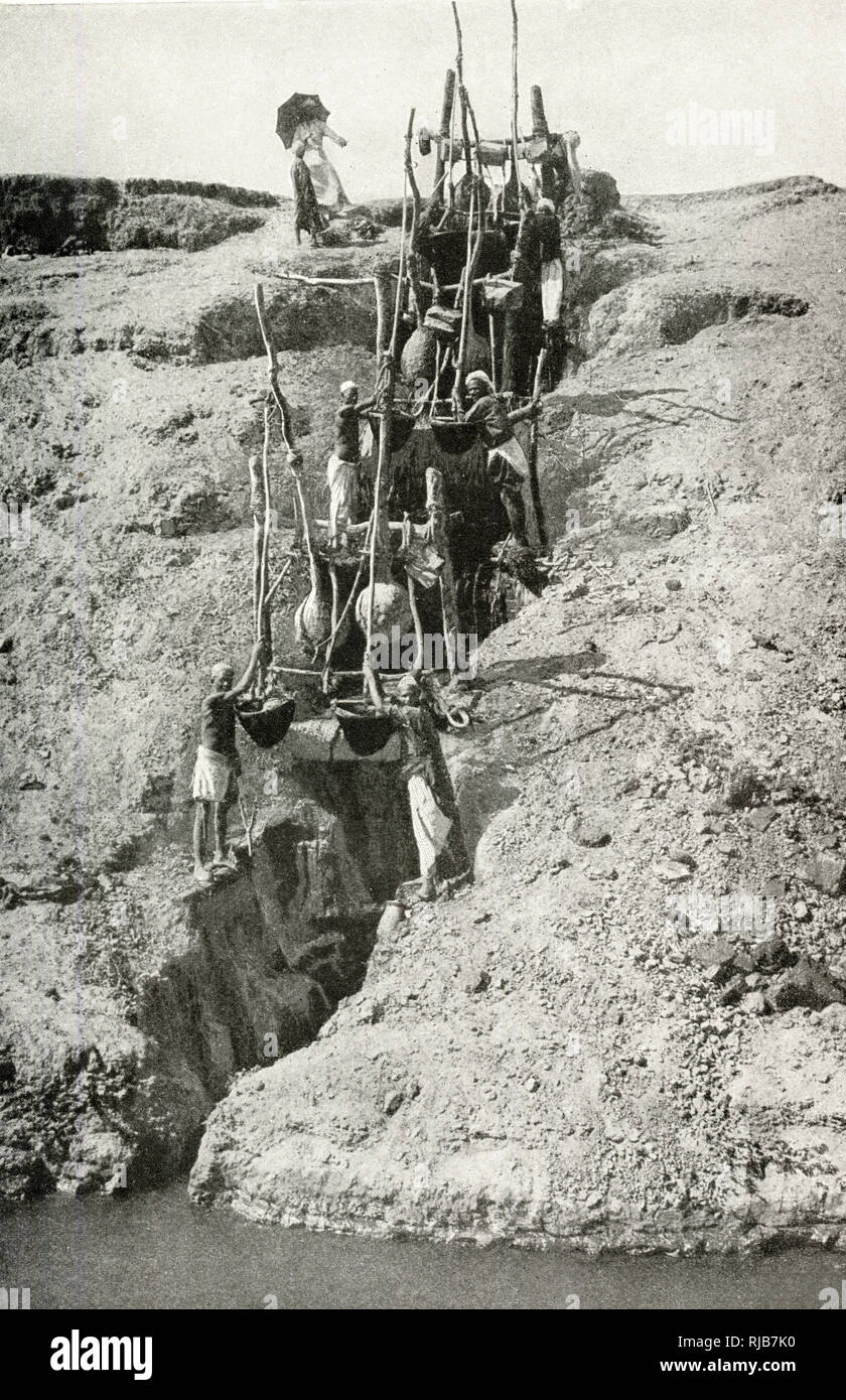 Wasserversorgung durch Schatten, Ägypten Stockfoto