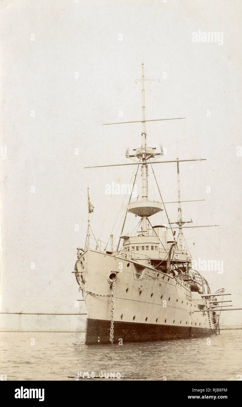 HMS Juno, britischer Kreuzer Stockfoto