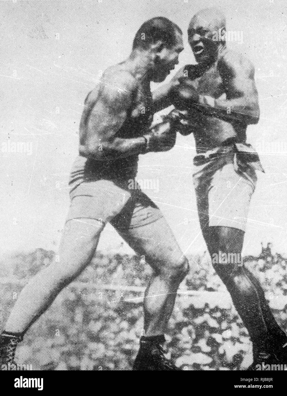 Beau Jack, amerikanischer Boxer, in einem Boxkampf Stockfoto