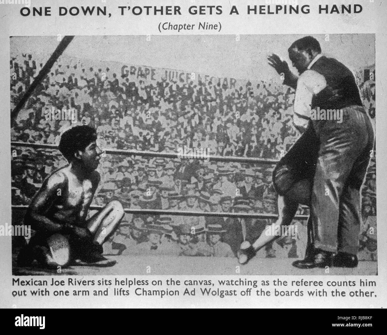 Boxkampf, Wolgast gegen Rivers, Los Angeles, USA Stockfoto
