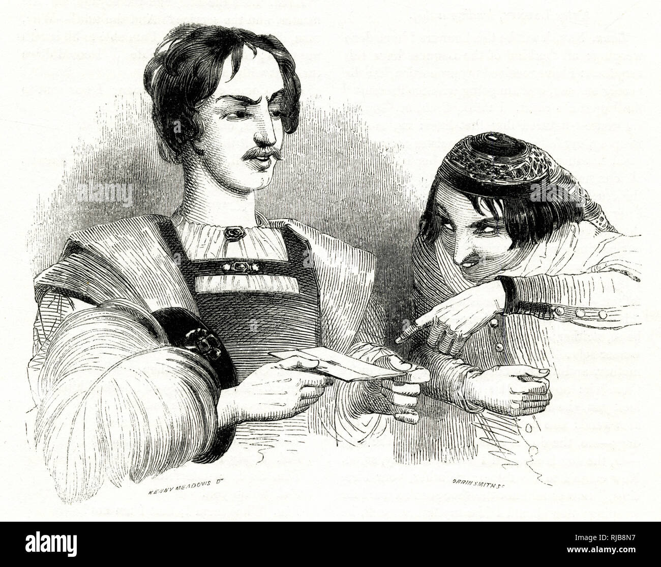 Illustration, zwei Herren von Verona, William Shakespeare Stockfoto