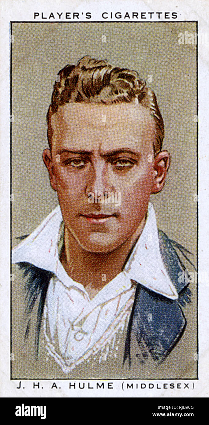 Hulme, Cricketspieler aus Middlesex County Stockfoto