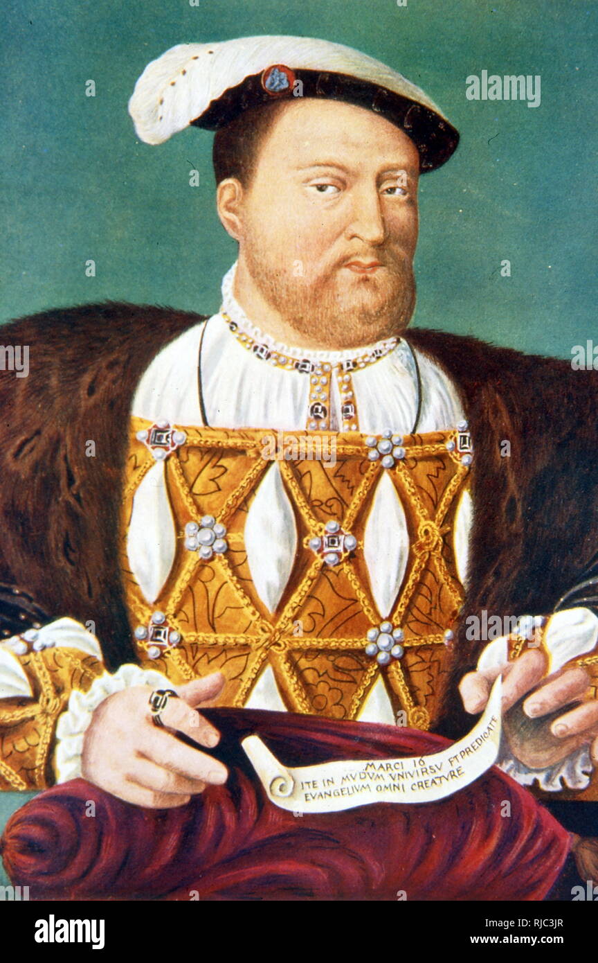 König Heinrich VIII., c 1535. von Joos van Cleve. Henry VIII (28. Juni