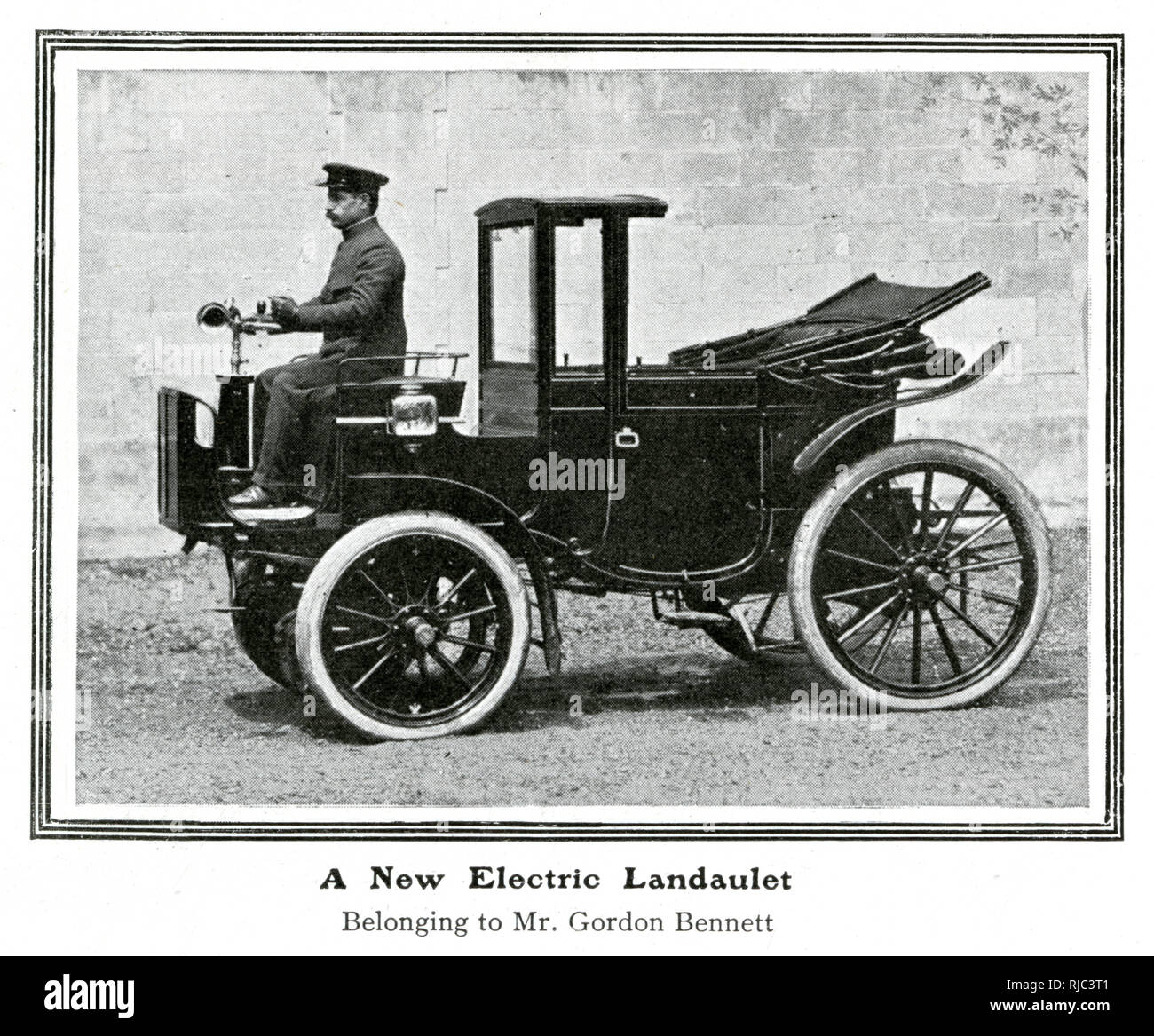 Neuer elektrischer Landaulet-Motorwagen 1903 Stockfoto