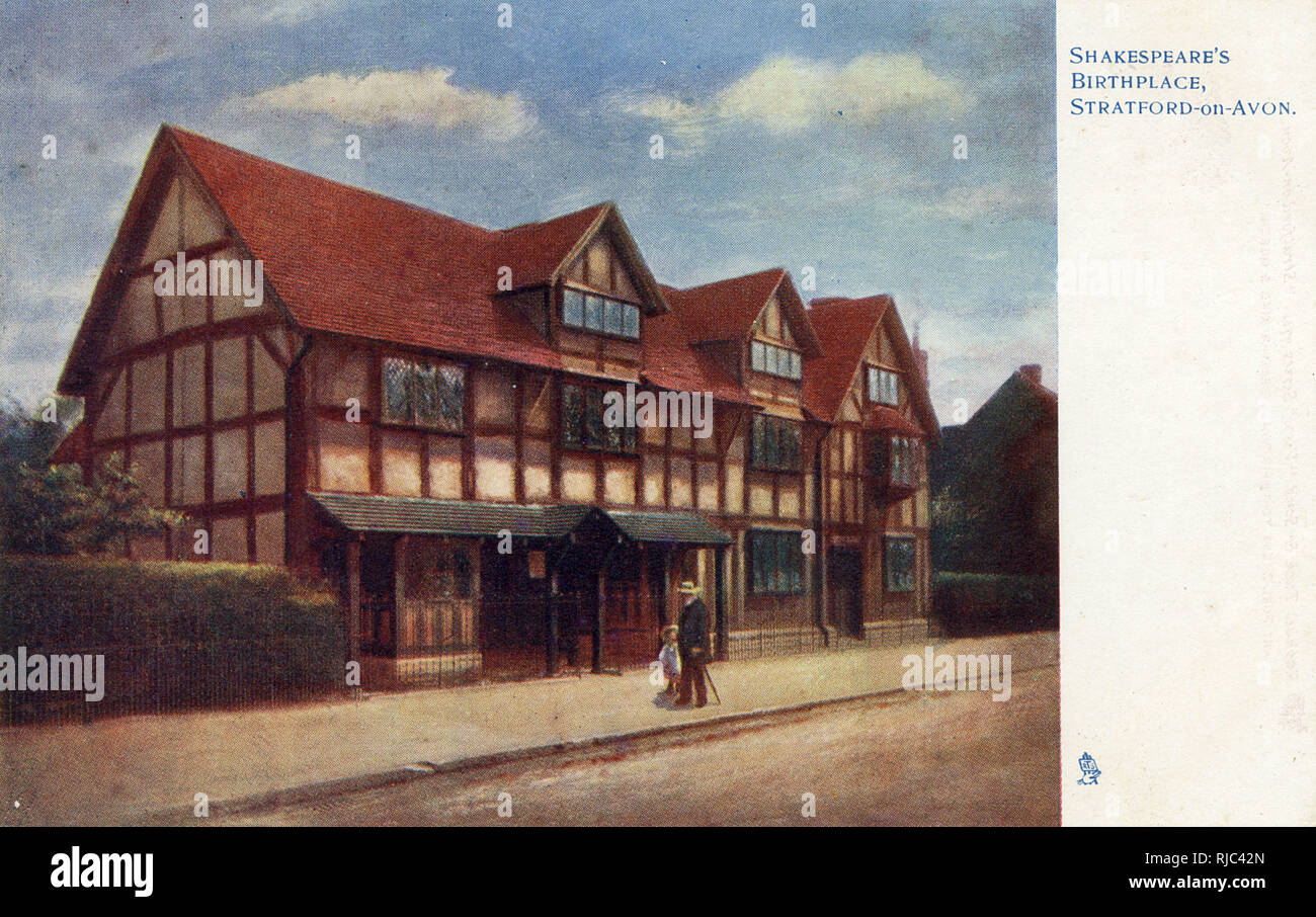 Shakespeares Geburtshaus, Stratford-on-Avon, Warwickshire. Stockfoto