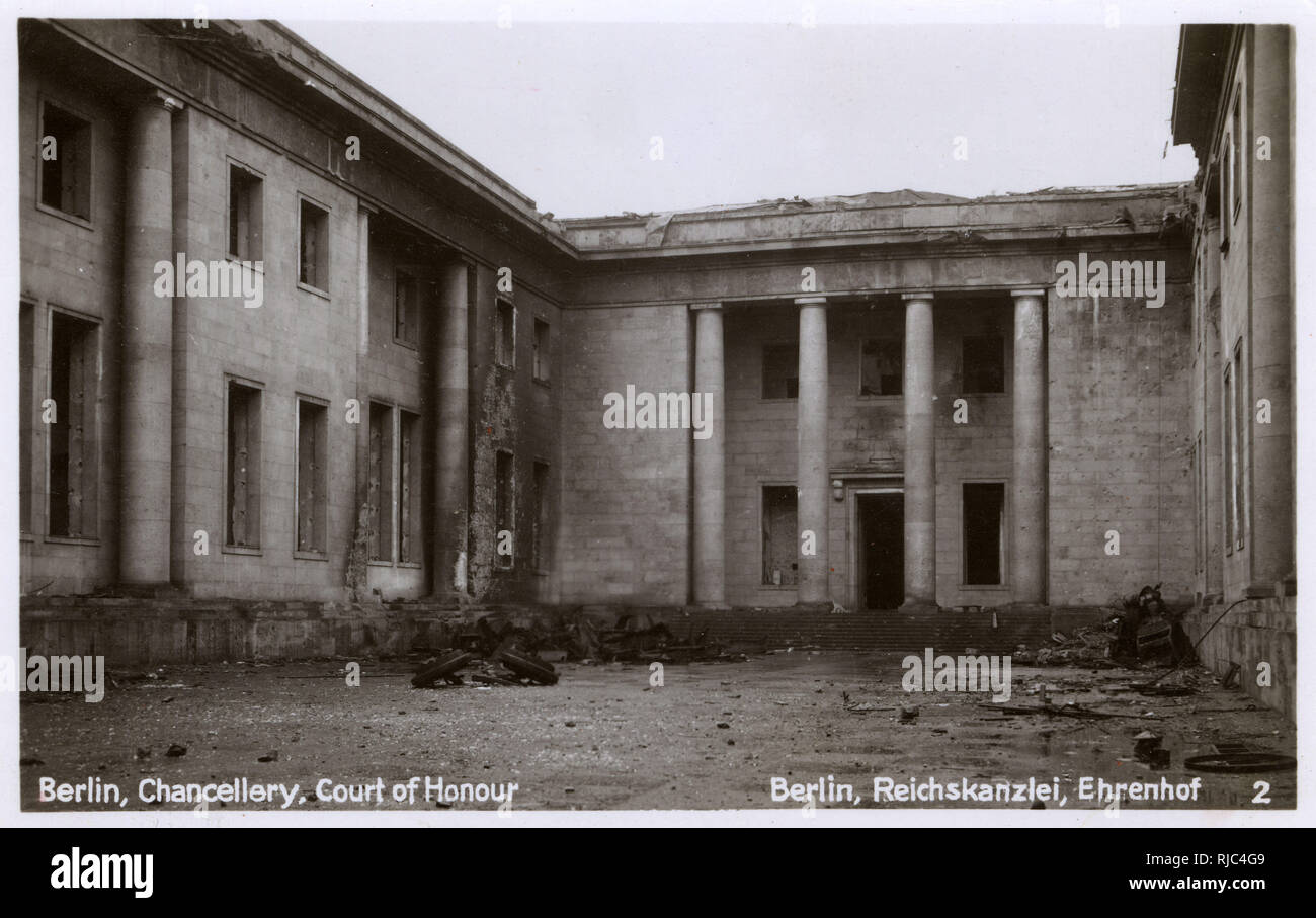 Berlin, Deutschland - nach WW2 - Hitlers Kanzlei Stockfoto