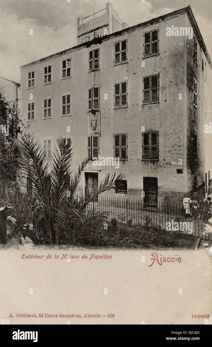 Ajaccio Korsika Frankreich Aussen Am Haus Von Napoleon
