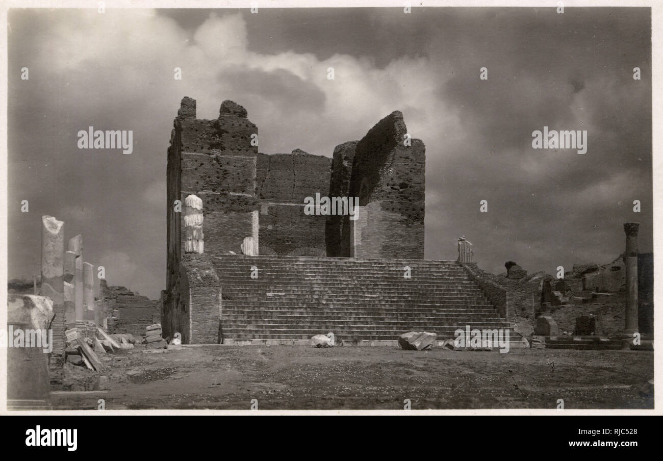 Tempel von Neptun - Ostia - Hafen von Rom Stockfoto