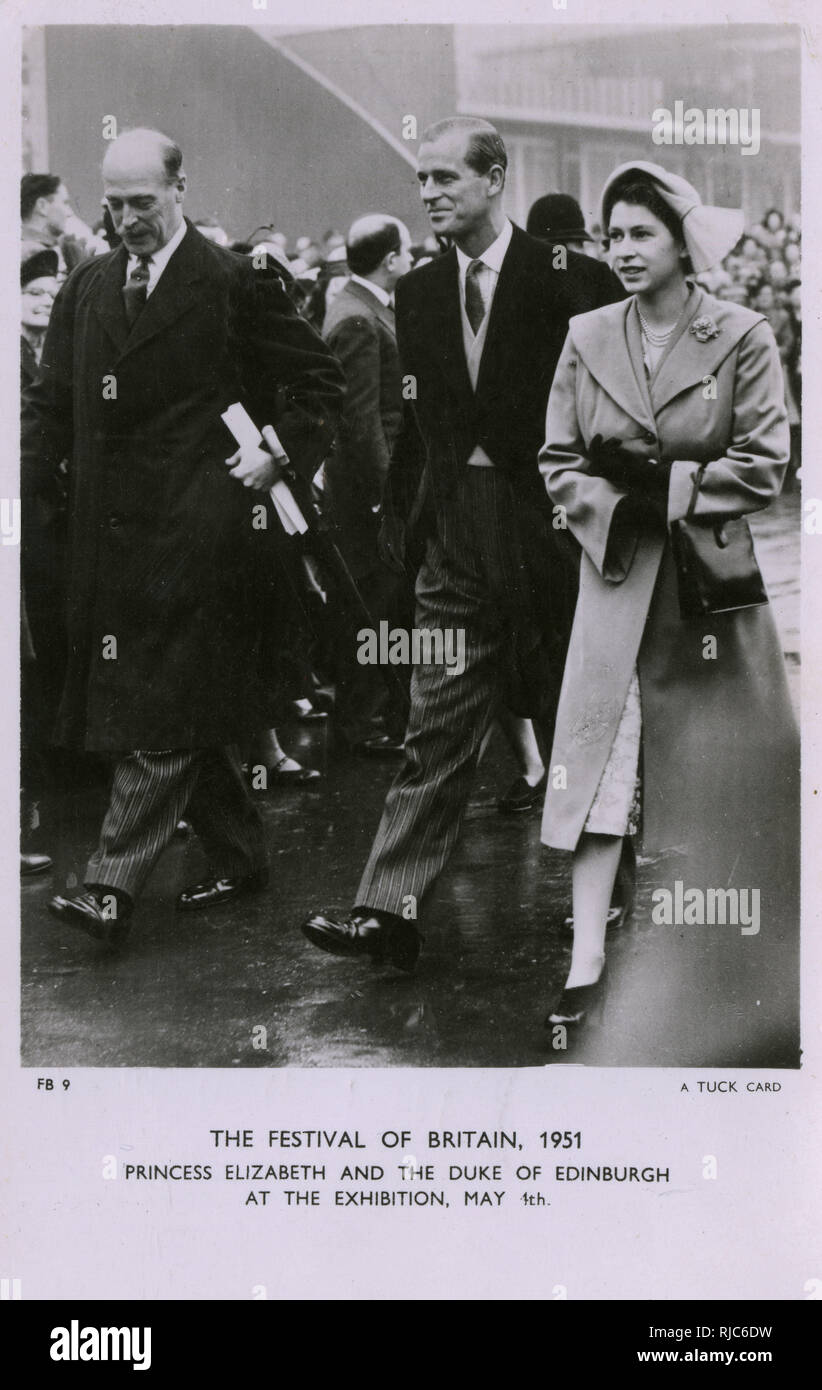Prinzessin Elizabeth und der Herzog von Edinburgh Stockfoto