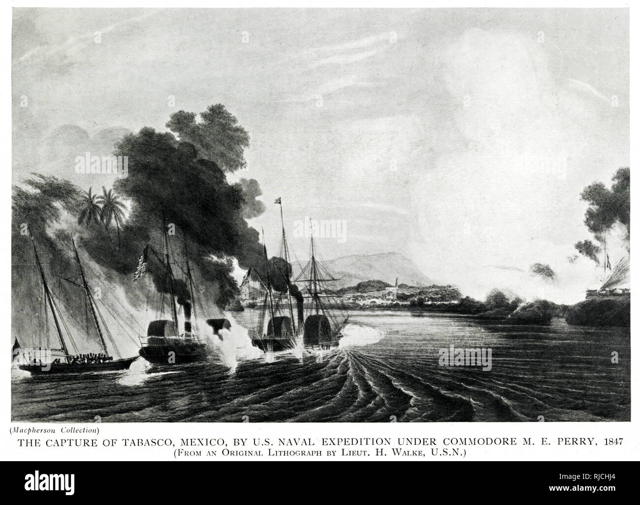 Die Erfassung von Tabasco 1847 Stockfoto