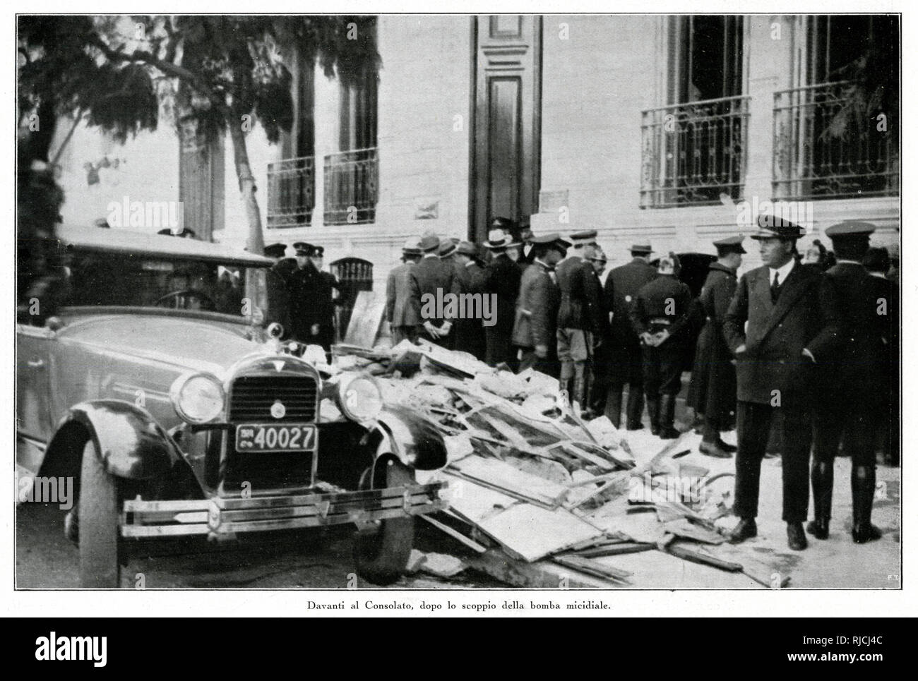 Italienisches Konsulat in Buenos Aires bombardiert Stockfoto