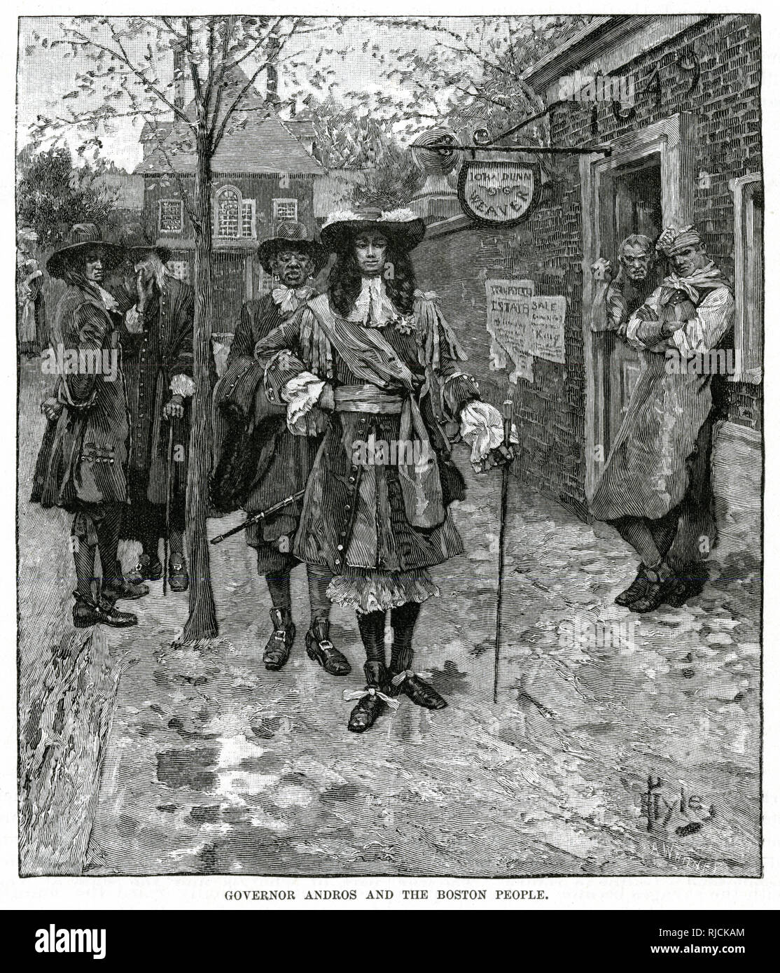 Gouverneur Andros in Boston Stockfoto