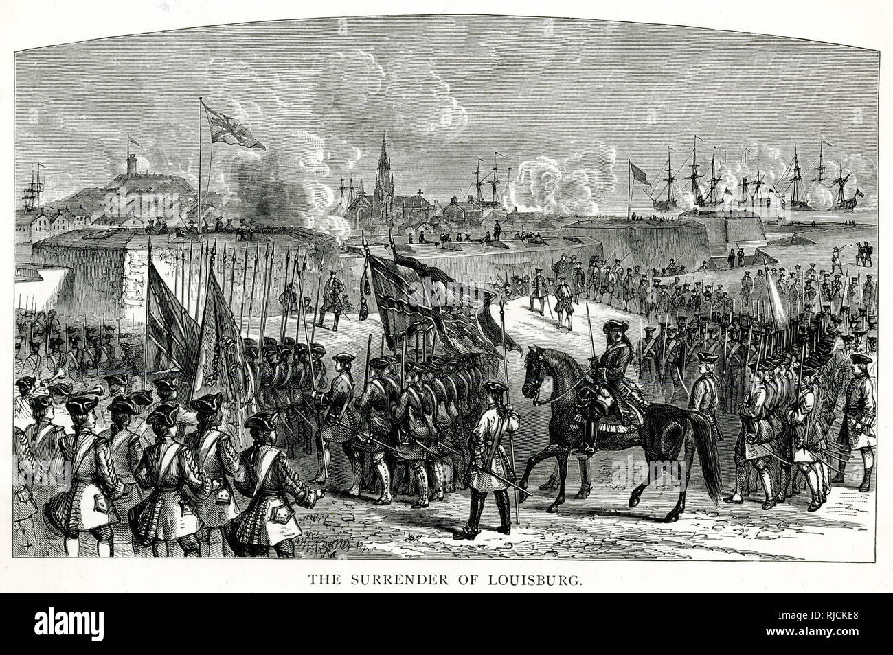 Die Kapitulation von Louisbourg Stockfoto