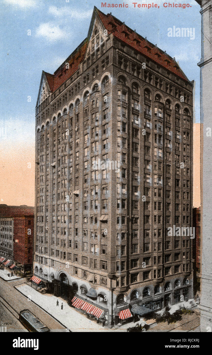 Freimaurertempel, Chicago, Illinois, USA Stockfoto