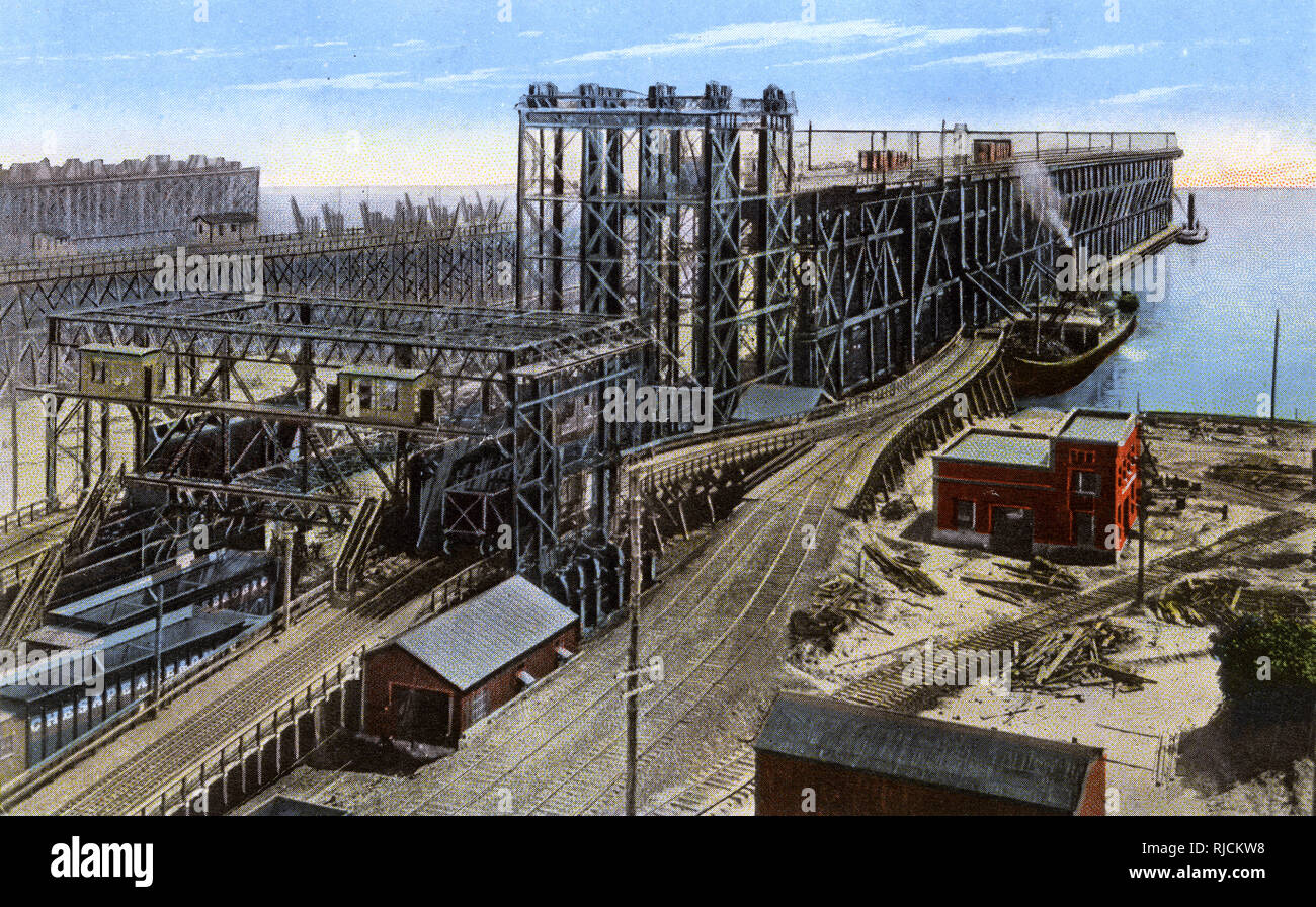 New Coal Pier Nr. 9, Newport News, Virginia, USA Stockfoto